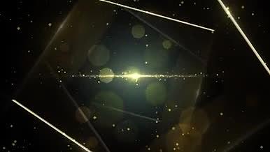 金色光线粒子光斑变换展示AE模板视频的预览图